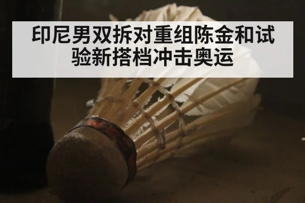 印尼男双拆对重组陈金和试验新搭档冲击奥运